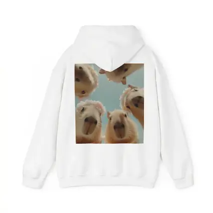 Cute Capybaras In Floral Outfits Sky