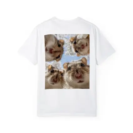 Four Hamsters Looking Up Cherry Blossoms