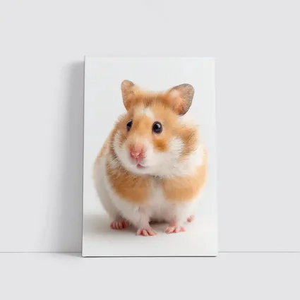Fluffy Syrian Hamster On White Background