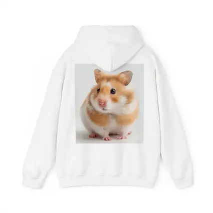 Fluffy Syrian Hamster On White Background