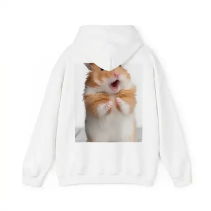 Surprised Hamster Standing On Keyboard White