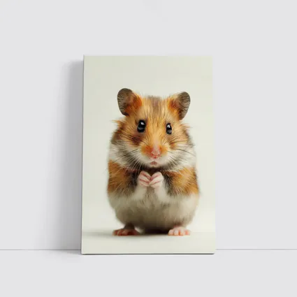 Syrian Hamster Portrait On White Background