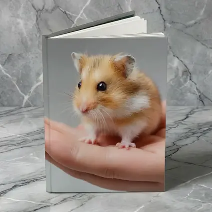 Cute Hamster Sitting On Human Hand