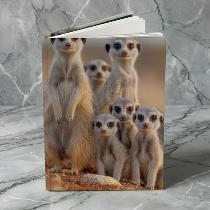 Meerkat Family Group Desert Sandy Landscape