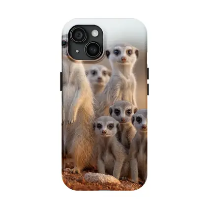 Meerkat Family Group Desert Sandy Landscape