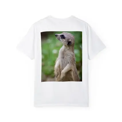 Meerkat Standing Alert Green Nature Background