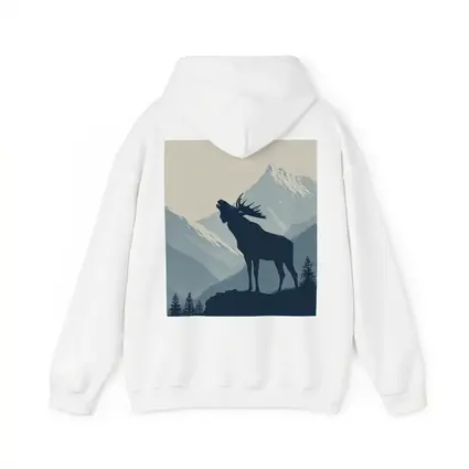Moose Silhouette Howling Mountain Forest Landscape