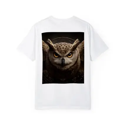 Great Horned Owl Wings Spread Dark Background
