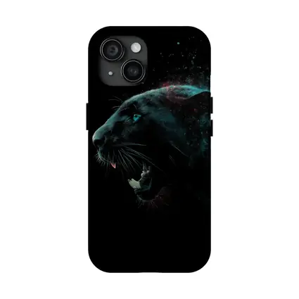 Black Panther Roaring Dark Cosmic Background