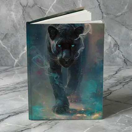 Black Panther Glowing Eyes Cosmic Smoke