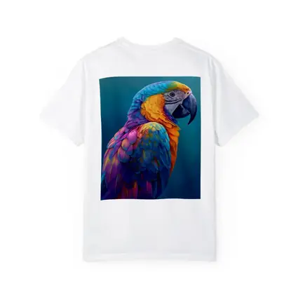 Colorful Macaw Parrot On Teal Background