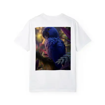 Hyacinth Macaw Perched In Tropical Jungle