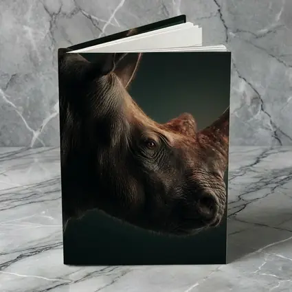 Rhinoceros Portrait Dark Studio Background