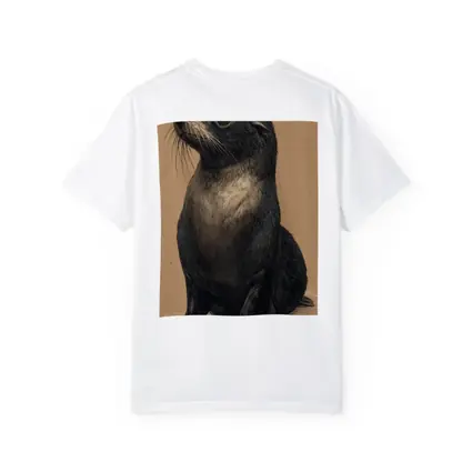 Young Fur Seal Sketch on Beige Background