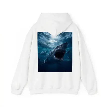 Great White Shark Open Jaws Deep Ocean