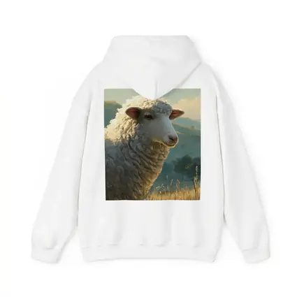 Woolly Sheep Portrait Golden Meadow Hills