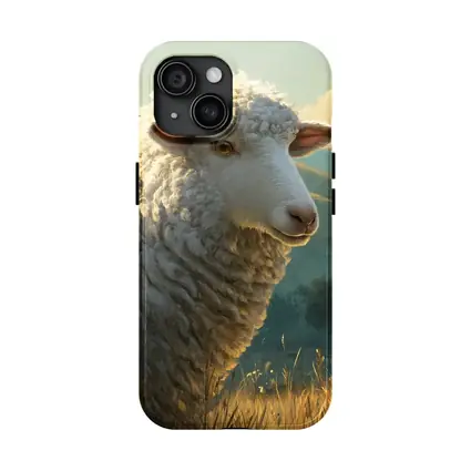 Woolly Sheep Portrait Golden Meadow Hills