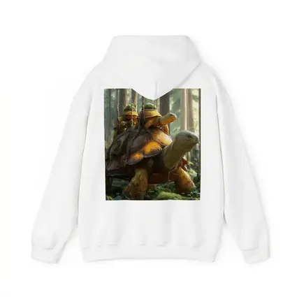 Fantasy Tortoise Warriors Riding Forest Path