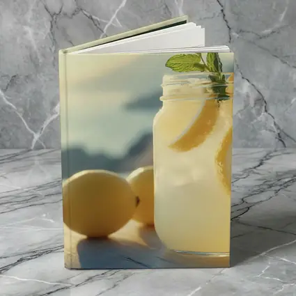 Lemonade Mason Jar Sunny Coastal Setting
