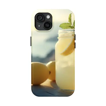 Lemonade Mason Jar Sunny Coastal Setting