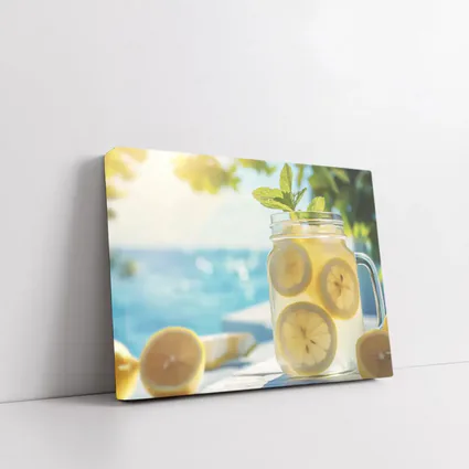 Lemonade Mason Jar Mint Summer Beach