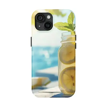 Lemonade Mason Jar Mint Summer Beach