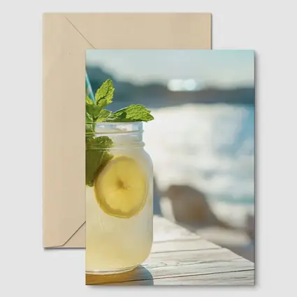 Lemonade Mason Jar Mint Ocean View