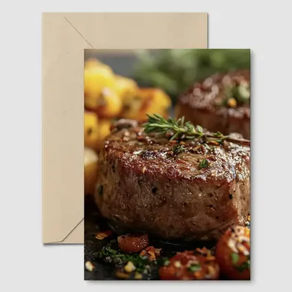 Seared Beef Filet Roasted Potatoes Cherry Tomatoes