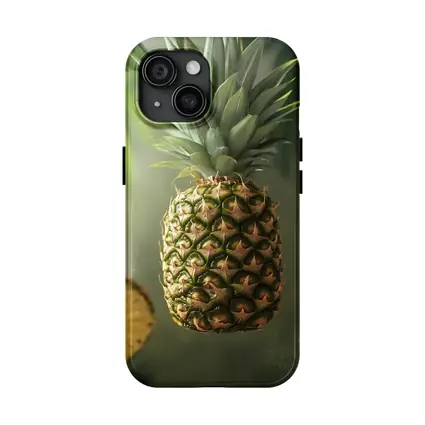 Floating Pineapple Slices Tropical Palm Leaves