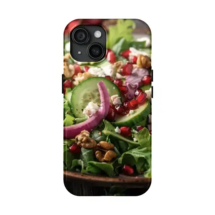 Pomegranate Walnut Feta Green Salad Bowl