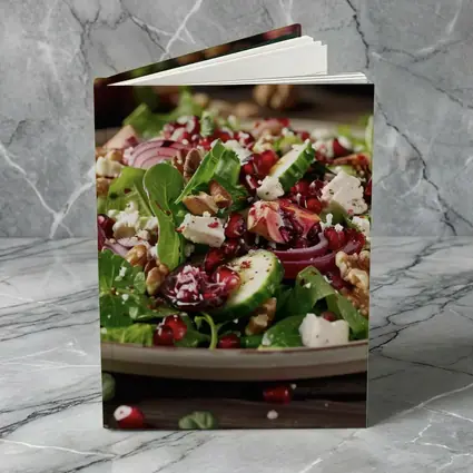 Pomegranate Walnut Feta Green Salad Plate