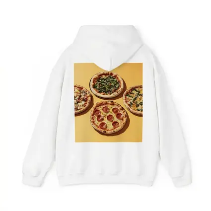 Four Neapolitan Pizzas On Yellow Background