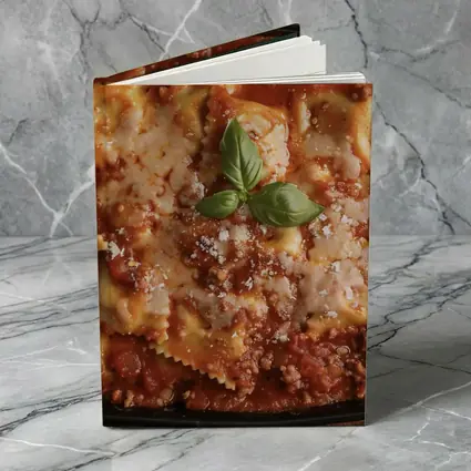 Baked Ravioli Bolognese Dish Fresh Basil