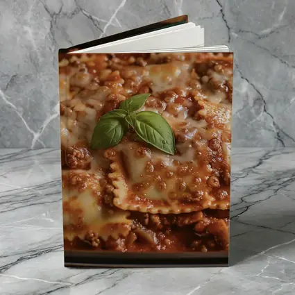 Cheesy Ravioli Bolognese Sauce Rustic Dish