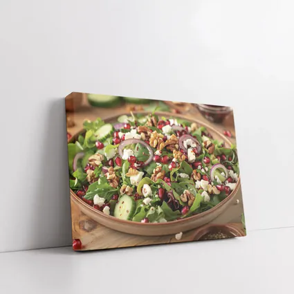 Fresh Pomegranate Walnut Feta Green Salad