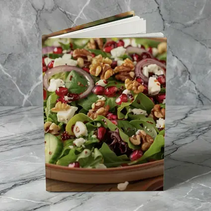 Fresh Pomegranate Walnut Feta Green Salad