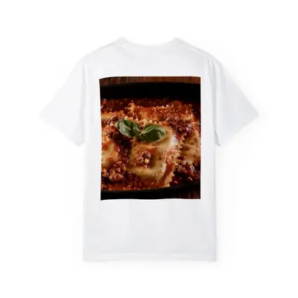 Ravioli Bolognese With Fresh Basil Garnish