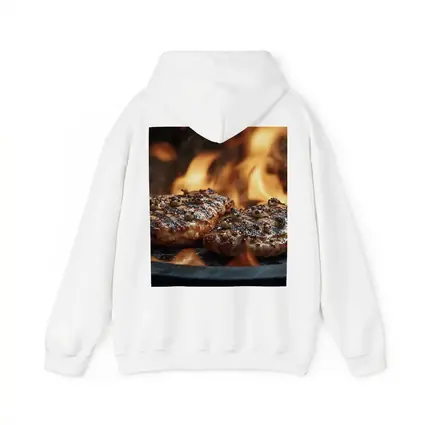 Grilled Burger Patties Over Open Flame