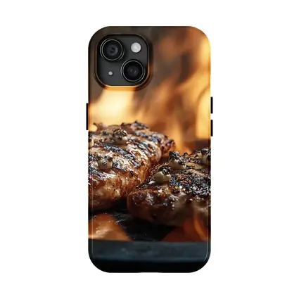 Grilled Burger Patties Over Open Flame