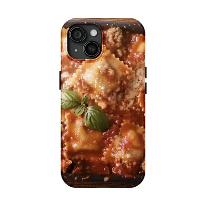 Ravioli Bolognese Baked Pasta Dish Wooden Table