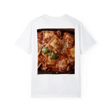 Ravioli Bolognese Baked Pasta Dish Wooden Table