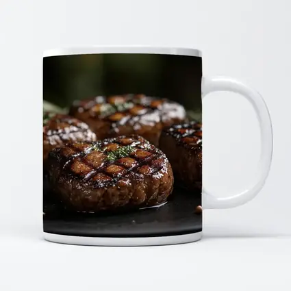 Grilled Burger Patties Open Flame Dark Background