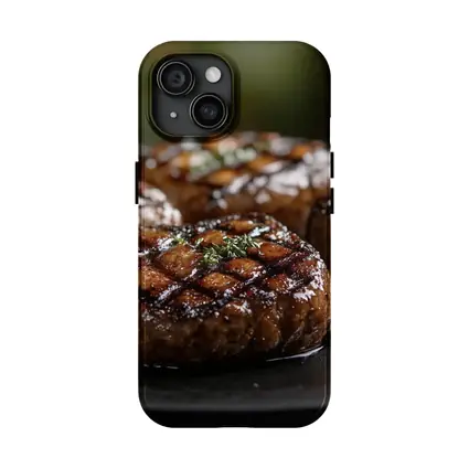 Grilled Burger Patties Open Flame Dark Background
