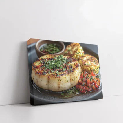 Grilled Scallops With Corn And Tomato Salsa