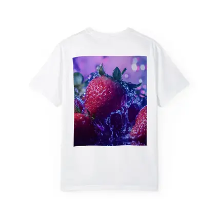 Fresh Red Strawberries Purple Bokeh Background