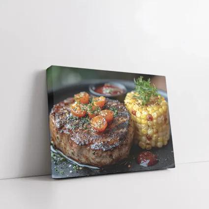 Grilled Steak With Corn And Tomatoes