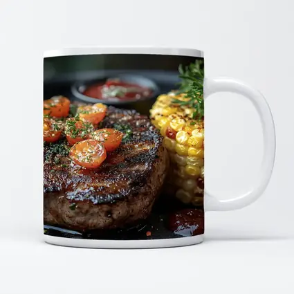 Grilled Steak With Corn And Tomatoes