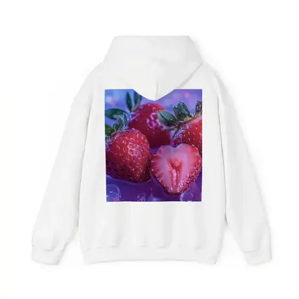 Fresh Strawberries on Blue Purple Background