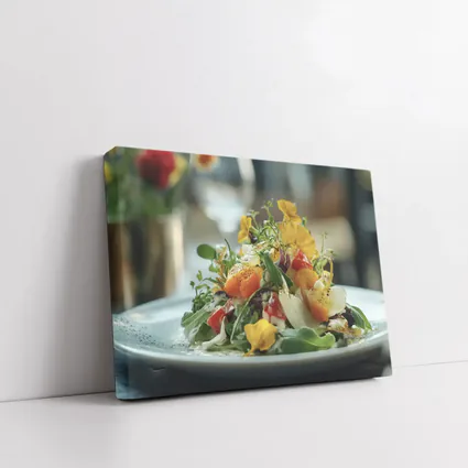 Fresh Garden Salad With Edible Flowers