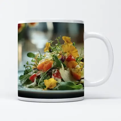 Fresh Garden Salad With Edible Flowers